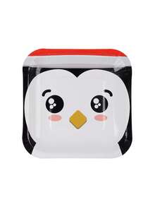 Juego de vajilla desechable con platos cuadrados de papel con tema de expresión de hombre viejo de dibujos animados de Navidad para decoración de fiestas y reuniones