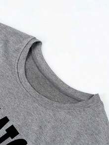 2026 Summer ShirtPlus Size Round Neck Short Sleeve T-Shirt With Letter Print For Summer, I MATCH Energy SO HOW WE GON' ACT TODAY Graphic Tees Women TopsLoose And Comfortablesummer Tops - 灰色 - 查看 3