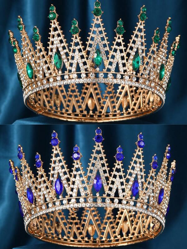 Coroa e tiara de cristal real para mulheres, joias para cabelo, baile de concurso, coroa, acessórios para cabeça femininos, acessórios para cabeça de noiva