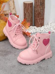 1 Paio di Stivali Rosa Alla Moda e Carini per Bambine/Ragazze, Colore Unito Stile Equestre Semplice, Design con Punta Tonda e Cerniera Laterale per Indossare Facilmente, Realizzati in Pelle PU di Qualità con Fodera Morbida, Suola Spessa e Morbida, Adatti per Ragazze dai 3 ai 15 Anni per Uso Quotidiano, Uscite, Feste, Vacanze, Autunno/Inverno Nuovi