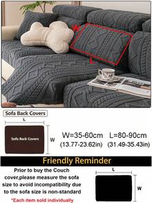 1 Stück graue Plüschstoff Sofabezug, elastisch & nicht verformend, hautfreundlich & warm, tierfreundlich, maschinenwaschbarer Sofaschutz, geeignet für L-förmige Relaxsofa (verschiedene Größen erhältlich), Herbstdekoration, Zimmer Dekoration, Schulanfang, Schulmaterial