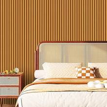 A Roll Of 3D Style Ceiling Stickers, Self-Adhesive Wood Grain Wallpaper, Mainly Suitable For Ceilings, Ceilings, And Floors. It Is A Detachable And Re Adhesive Wallpaper, Perfect For Decorating Living Rooms, Kitchen Tailboards, And Bathrooms. - Ginger - View 4