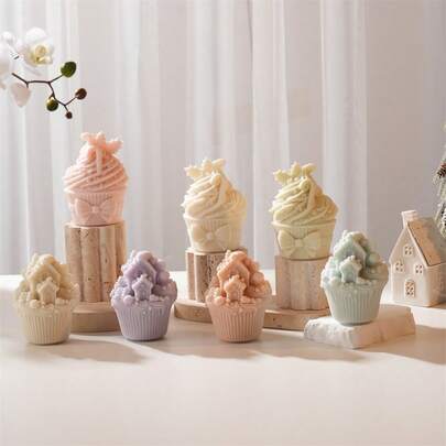 قالب سيليكون لصنع كوب بيت الثلج وأوراق نبات لشمع الصويا لتزيين