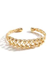 1pc Fashionable & Elegant Beaded Braided Open Cuff Bracelet, Suitable For Daily, Party, Festival Occasions, Gift