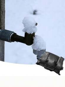 1pc Outdoor Faucet Freeze Cover, Leather Faucet Cover Freeze Protection, Faucet Freeze Protection Cover - Black - View 5