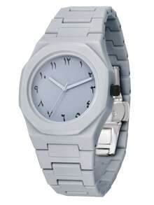 简约优雅男士石英表，多边形表盘，纯色拼布表带，模拟腕表，最佳时尚生日礼物，适合日常、派对、圣诞节