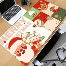 1pc Christmas Pattern Mouse Pad, Computer Desktop Long Mouse Pad, Laptop Square Mouse Pad, Game Mouse Pad - Multicolor - View 6