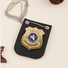 Costume Accessories Adult-  Badge Fake Handcuffs With Keys Set, Detective Cop Spy  Agent Costume Accessories - 金色 - 查看 3