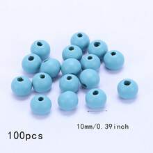 100pcs Wooden Beads, For Handmade DIY Necklace, Earrings, Bracelets, Christmas Decorations, Beading Supplies