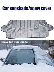 1pc Winter Car Windshield Snow Cover, Front Windshield Anti-Snow Protector, Frost Windshield Window Sunshade, 4-Season Universal, Blocks Snow, Ice And Sunlight - Multicolor - View 1