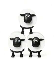 1/3 Sheep Shaped Toilet Paper Holder - Fun Toilet Paper Holder Freestanding Bathroom Set - 3D Printed Black Sheep Toilet Paper Holder - Creative Toilet Paper Roll Storage - Cute Bathroom Decor - Multicolor - View 7