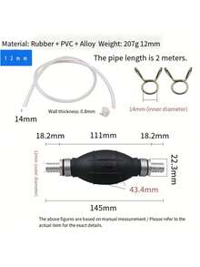 1 قطعة أو 1 مجموعة خرطوم مضخة زيت يدوية 6مم/8مم/10مم/12مم، كرة مضخة زيت يدوية، مضخة نقل البنزين، للسيارات والقوارب والياخوت