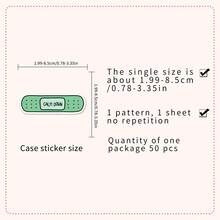50Pcs Cute Cartoon Bandaids Aesthetic Stickers Pack Dopamine Style Kawaii Bandages Scrapbook Stickers Bandages Decoration Vinly Waterproof Stickers For Water Bottle,Computer,Laptop,Phone,Luggage,Notebook,Fridge