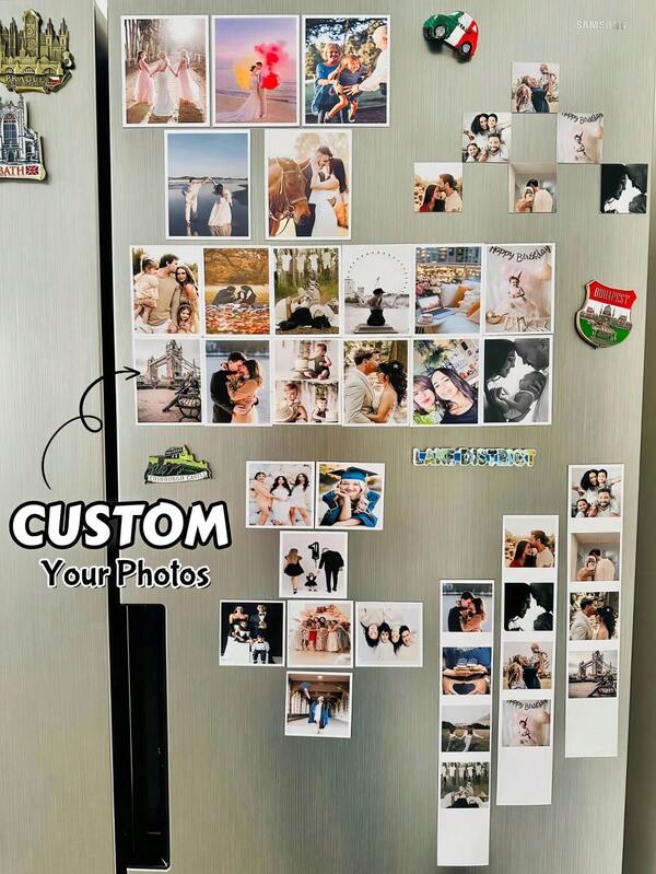 1/5/10PCS Family Photo Magnet Set | Custom Date Memory Magnets | Photo Collage Fridge Magnets | Preserve Family Moments | Magnetic Photo Album Collection | Heartwarming Home Decor | Perfect Gift For Birthdays & Holidays