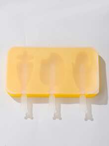 1pc Silicone Ice Pop Mold With Lid, Fruit Ice Cream Popsicle Maker Mold, Makes 4/6 Ice Lollies, Variety Of Fruit, Cartoon, Animal, Vegetable Shapes Available - Multicolor - View 17