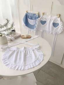 1/2pcs Maid Apron Costume, Waitress/Server Uniform, Cute Princess Style Apron, Chinese Chef Apron - Multicolor - View 5