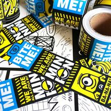 5m/Rollo Cinta adhesiva impermeable de PVC con diseños de dibujos animados lindos, rollo de pegatinas decorativas de advertencia al por mayor