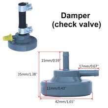 Amortiguador de bomba de combustible de calentador universal para calentador de estacionamiento de motor Webasto, amortiguador de bomba de combustible con conector rápido con clip