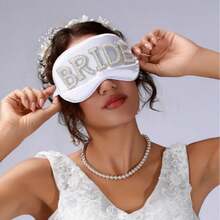 1 件新娘/夫人/我愿意主题遮光眼罩，婚礼派对装饰，结婚礼物