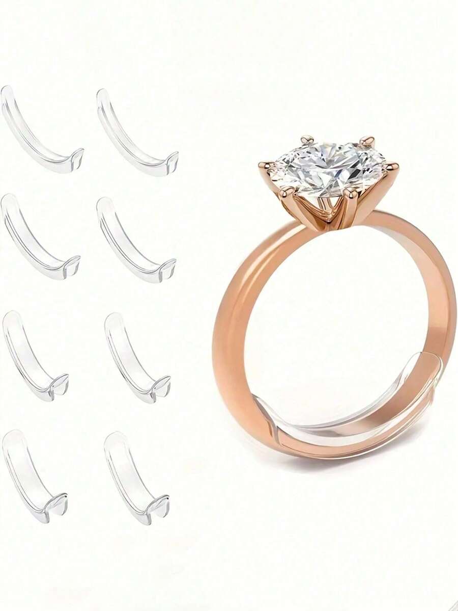 Resin Ring Adjuster, Invisible Ring Sizer Pads, Suitable For Loose Rings, Fits All Finger Sizes. Invisible Ring Sizer Adjuster, Fits Loose Rings - Multiple Finger Sizes Available, Comfortable And Protective. Adjustable Clear Tightener, Sizer Tool, Jewelry Protector, Fits Loose Rings. Ring Adjuster Fits Any Ring, Multiple Sizes Available. Women's Ring Adjuster.