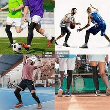 1 Pair Men'S Sports Compression Leg Sleeves, Breathable Cooling Ice Fabric, Solid Color, Machine Washable, Suitable For Cycling, Hiking, Basketball, Football - Summer Outdoor Sports Gear