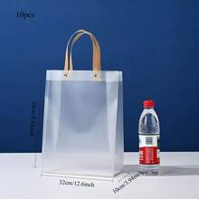 30/20/10个装透明PVC礼品袋，生日派对礼品包装手提袋，纪念品包装袋 - 無色 - 查看 25