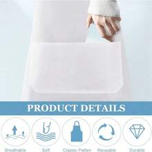 Chef Hat And Apron Set, Adjustable Chef Hat And Adult Kitchen Pocket Apron, Includes Butcher Hat And Baker Uniform, Unisex (White) - Multicolor - View 4