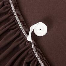 1pc Solid Color Milk Silk Stretch Full Cover Sofa Slipcover, Suitable For Home And Pets, All Season