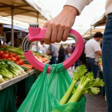 2 Pcs Multi-Color Optional Ergonomic Portable Bag Carrier Wear-Resistant Anti-Slip Material Palm Protection Reduce Strain Kitchen Shopping/Market Grocery/Supermarket Runs/Outdoor Dinners/Camping Trips Anti-Slip Handheld Carrier/Multi-Functional Bag Lifter Mother's Day Practical Gift/Graduation Season Dorm Essential - one-size - View 4