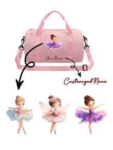 Bolsa de deporte personalizada con nombre - Diferentes patrones de niña de ballet para elegir, bolsa de deporte impermeable y versátil para viajes, gimnasio y crossbody, de gran capacidad, organizador de equipo de danza elegante y duradero, ideal para bailarines, atletas y uso diario, perfecta para práctica, actuaciones, entrenamientos y viajes, regalos de Navidad, regalos de Pascua - Multicolor - Ver 13