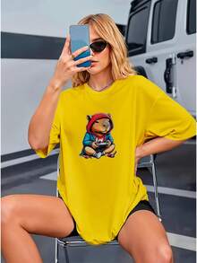 Camiseta Basica Capivara No Game Streetwear Unissex ref3985