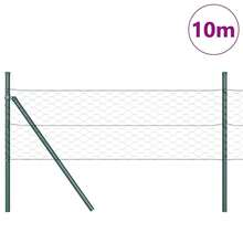 Zaun mit Pfosten Grün 0,8 x 10 m PVC-beschichteter Stahl-XY956473