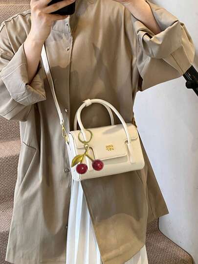 Luxurious Chic Box Bag, New Fashion Handbag, Retro Red Color Crossbody Shoulder Small Square Bag