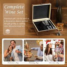 1pc Personalized Whiskey Glass Gift Set With Wooden Box And Whiskey Stone, Customized Whiskey Set With Carved Name/Initial, Groom Gift, Best Man Gift, Boyfriend Birthday, Father's Day, Christmas Gift, Men's Bar Supplies
