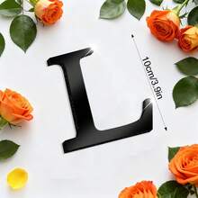 10/20厘米亚克力镜面墙贴，自带可移除字母：A-Z - 亚克力镜面层（带保护膜）+ 1厘米厚粘性泡沫背衬。双层设计营造3D效果；单层使用则呈现简约轮廓。非常适合定制姓名牌、办公室励志标语等。 - 黑色 - 查看 56