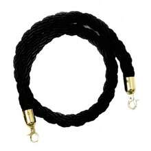 Heavy Duty Crowd Control Stanchions Queue Rope 2m Black - Black - View 1