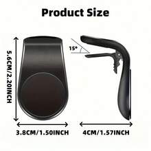Universal L-Shaped Magnetic Phone Holder - Strong Grip, Adjustable Angle, Air Vent Mount, Compact Design - Perfect Car Mobile Bracket For Driving,Secure L-Shape Magnetic Car Phone Holder - Vent Mount Stand With Universal Grip - Enjoy Hands-Free Driving Convenience,Creative Magnetic L-Shape Air Vent Car Phone Holder, Aluminum Alloy Material, Multiple Colors, Fit For All Cars Air Vent And Smartphones