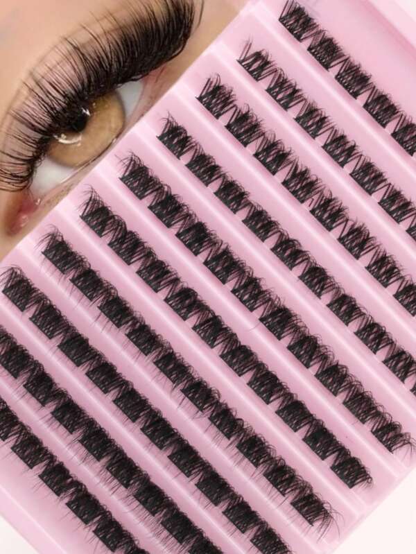 100 piezas Pestañas falsas individuales de mink sintético suave y natural en racimos, mezcla de 8-16MM para extensión de pestañas DIY, racimos de pestañas, pestañas individuales, pestañas, pestañas falsas