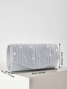 REMANLAND Sac à main plissé argenté brillant et élégant pour femme, sac de soirée léger et à la mode, sac de soirée à rabat magnifique et raffiné, assorti aux robes de soirée, sac quotidien pour femme, idéal pour les rendez-vous, le shopping, les voyages, les banquets, les soirées, les banquets, les sacs à chaîne, les sacs à bandoulière et les portefeuilles.