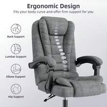GartistGo Ergonomic Office Chair With Large Padded Seat, Height Adjustable Reclining Office Chair,High Back Office Chair