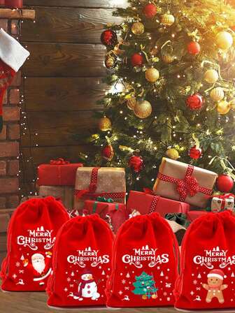 12 piezas - Bolsas con cordón de Navidad, bolsas de terciopelo de Navidad Calendario de Adviento Bolsas de regalo de Navidad con cordón Bolsas para empaquetar dulces, joyas y regalos de Navidad reutilizables y pequeñas, bolsas de regalo de Navidad, bolsas de dulces de Navidad, bolsas de golosinas con lazos retorcidos para fiestas de cumpleaños, bodas y regalos de Navidad, Día de San Valentín y Navidad!