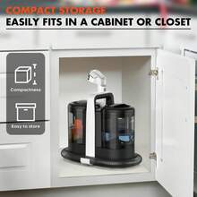 Przenośna maszyna do czyszczenia dywanów, skuteczne, głębokie czyszczenie plam z kanap, zwierząt, foteli samochodowych, tapicerki i mebli, punktowe czyszczenie z dwustronną głowicą szczotkową (biała), odkurzacz punktowy, czyszczenie dywanów/sof