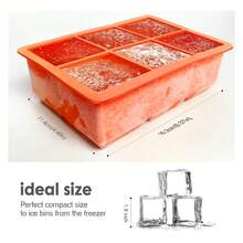 SiliconeCube Trays 3 Pack - Large Size SiliconeCube Molds With Leak Proof Removable Lid SquareCube Tray Andfor Cocktail,Whiskey, Stackable Flexible - Multicolor 50 - View 2