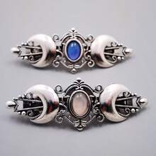 1pc Retro Witch Triple Moon Spring Clip Hair Accessory, Gothic Bohemian Style Hair Clip For Party, Women Hair Decoration, Claw Clips