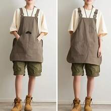 1pc Artistic Apron, Adjustable Multi-Pocket Double-Sided Design, Durable Polyester Material, Suitable For Kitchen, Baking, Cafe, Photography And Home, Versatile Workwear Suitable For Home, Library, Catering, Baking, Cafe, Kitchen, Multi-Purpose Workwear - Multicolor - View 5