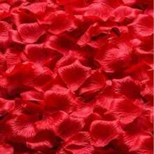 1000片人造丝玫瑰花瓣，适用于婚礼、红色玫瑰花瓣、玫瑰花瓣装饰、永生玫瑰花瓣、求婚玫瑰花瓣、浪漫婚礼装饰（适合情侣和新婚夫妇）、礼盒填充物、浪漫烛光走道装饰、婚礼走道花瓣、婚礼装饰、派对花瓣、烛光派对玫瑰