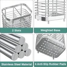 Shower Toothbrush Holder For Bathroom, Stainless Steel Tooth Brush Organizer Storage Caddy, Sink Toothpaste Holder Stand Tray, Silver Bathroom Countertop Accessories Decor - 2 - Bạc - Xem 4