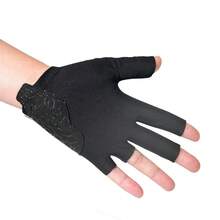 boodun 1pc 5-Color Billiard Glove, Left Hand, Unisex, Breathable High Elastic Two-Finger Design, Professional Snooker/Pool Competition Essential, Comfortable Billiard Glove - Black - View 3