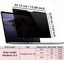 Cyan Phoenix [1 peça] Protetor de tela de privacidade para MacBook, acessórios para jogos de monitor, presentes de Natal, compatível com MacBook Pro/Air 13,3 polegadas/13,6 polegadas/14,2 polegadas/15,3 polegadas/16,2 polegadas - Película fosca antirreflexo antiespião removível e reutilizável, fácil de instalar, design adequado para viagens