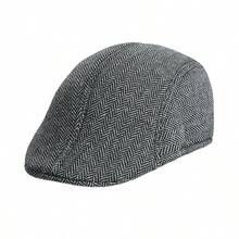 1pc/2pcs/3pcs/ Herringbone Flat Ivy Newsboy Cap For Men Classic Wool Blend Tweed Cabbie Hat - Newsboy Cap - View 11